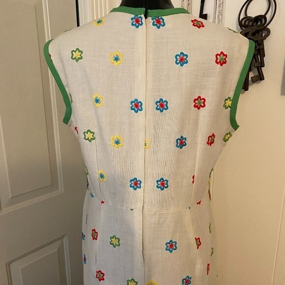 Vintage Berkshire B-Tween Embroidered Floral Lightweight Maxi Womens Dress - Picture 5 of 11